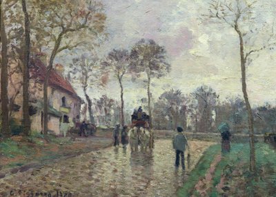 La Diligence pour Louveciennes, 1870 - Camille Jacob Pissarro